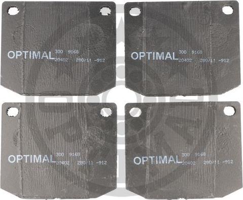 Optimal 9168 - Тормозные колодки, дисковые, комплект autosila-amz.com