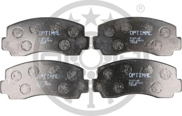 Optimal 9187 - Тормозные колодки, дисковые, комплект autosila-amz.com