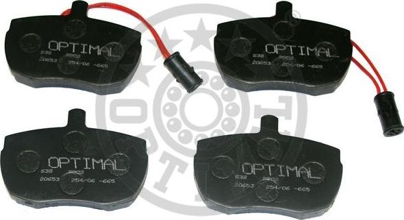 Optimal 9802 - Тормозные колодки, дисковые, комплект autosila-amz.com