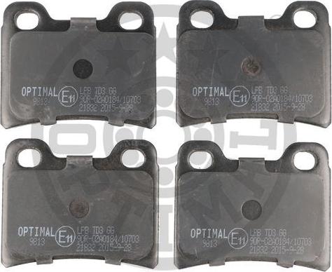 Optimal 9813 - Тормозные колодки, дисковые, комплект autosila-amz.com