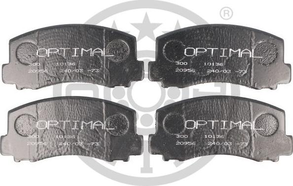 Optimal 9344 - Тормозные колодки, дисковые, комплект autosila-amz.com