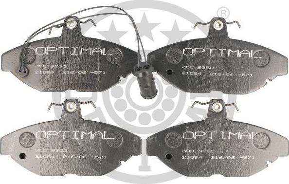 Optimal 9350 - Тормозные колодки, дисковые, комплект autosila-amz.com