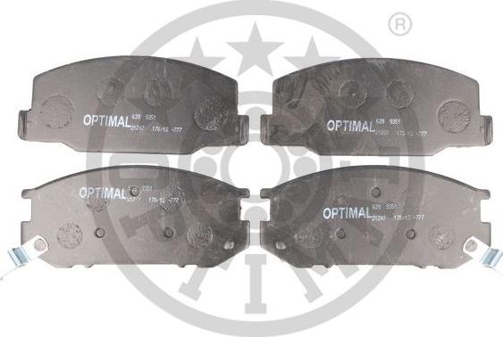 Optimal 9351 - Тормозные колодки, дисковые, комплект autosila-amz.com
