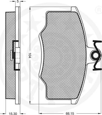 Optimal 9365 - Тормозные колодки, дисковые, комплект autosila-amz.com