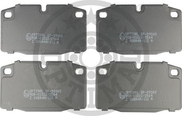 Optimal BP-09360 - Тормозные колодки, дисковые, комплект autosila-amz.com
