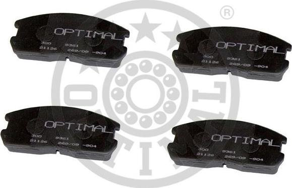 Optimal 9361 - Тормозные колодки, дисковые, комплект autosila-amz.com