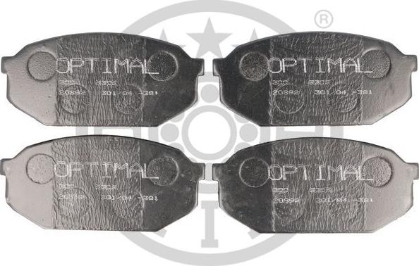 Optimal 9309 - Тормозные колодки, дисковые, комплект autosila-amz.com