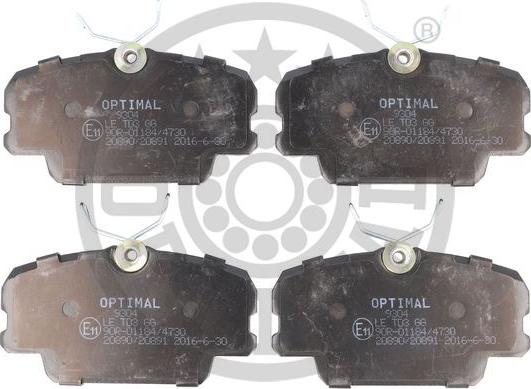 Optimal BP-09304 - Тормозные колодки, дисковые, комплект autosila-amz.com