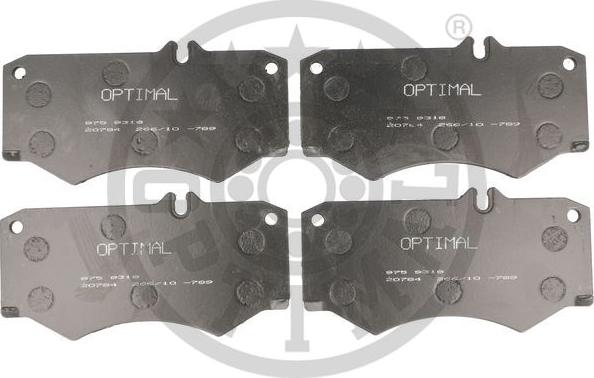 Optimal BP-09318 - Тормозные колодки, дисковые, комплект autosila-amz.com