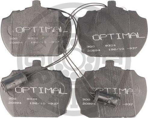 Optimal 9334 - Тормозные колодки, дисковые, комплект autosila-amz.com