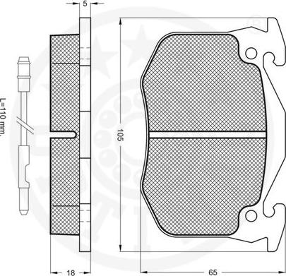 Optimal 9329 - Тормозные колодки, дисковые, комплект autosila-amz.com