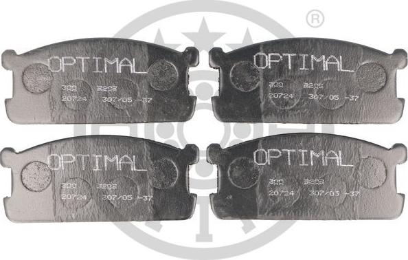 Optimal 9209 - Тормозные колодки, дисковые, комплект autosila-amz.com