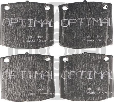 Optimal 9206 - Тормозные колодки, дисковые, комплект autosila-amz.com