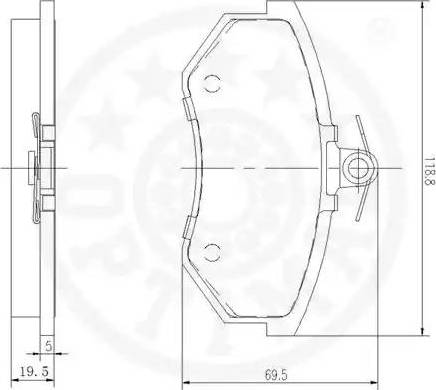 Optimal 9271 - Тормозные колодки, дисковые, комплект autosila-amz.com