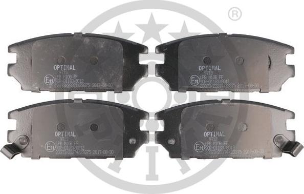 Optimal 9713 - Тормозные колодки, дисковые, комплект autosila-amz.com