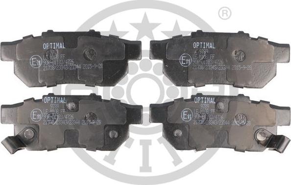 Optimal 9789 - Тормозные колодки, дисковые, комплект autosila-amz.com