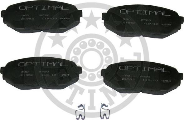 Optimal 9720 - Тормозные колодки, дисковые, комплект autosila-amz.com
