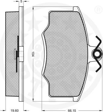 Optimal 5909 - Тормозные колодки, дисковые, комплект autosila-amz.com