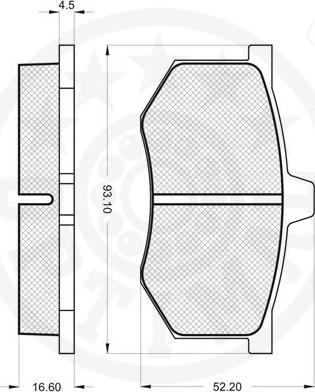 Optimal 5305 - Тормозные колодки, дисковые, комплект autosila-amz.com