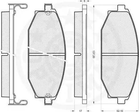 Optimal 10406 - Тормозные колодки, дисковые, комплект autosila-amz.com