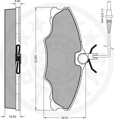 Optimal 10090 - колодки дисковые торм. перед. Peug autosila-amz.com