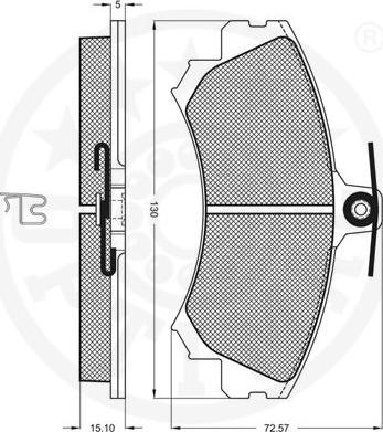 Optimal 10074 - Тормозные колодки, дисковые, комплект autosila-amz.com