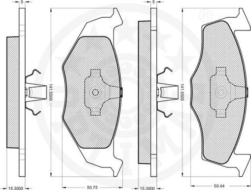 Optimal 10188 - Тормозные колодки, дисковые, комплект autosila-amz.com