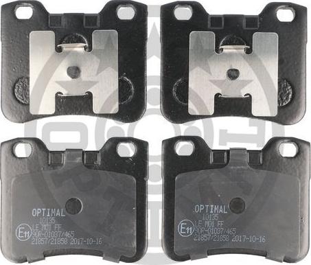 Optimal BP-10135 - Тормозные колодки, дисковые, комплект autosila-amz.com