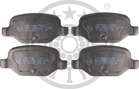 Optimal 10390 - Тормозные колодки, дисковые, комплект autosila-amz.com