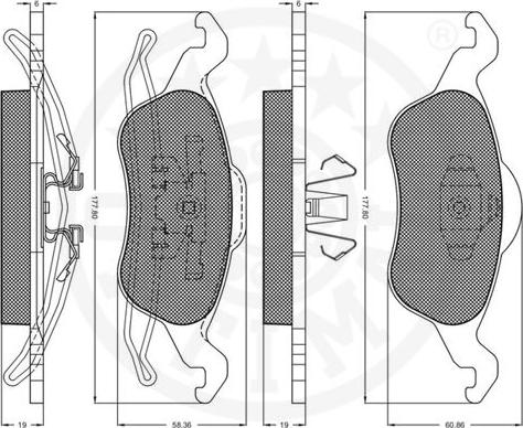 Optimal 10302 - Заменено на xop-BP-10302. Колодки тормозные дисковые комплект FORD: FOCUS (DAW DBW) FOCUS Kombi ( autosila-amz.com