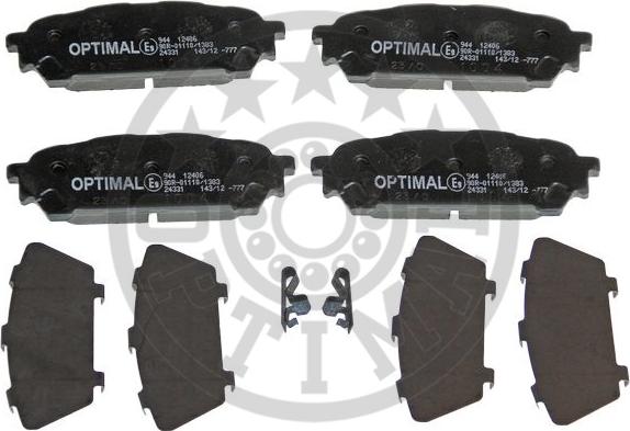 Optimal 12406 - Тормозные колодки, дисковые, комплект autosila-amz.com