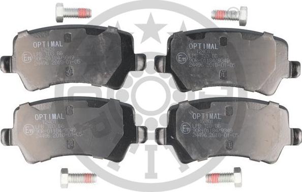 Optimal BP-12401 - Тормозные колодки, дисковые, комплект autosila-amz.com