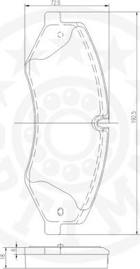 Optimal 12549 - Тормозные колодки, дисковые, комплект autosila-amz.com