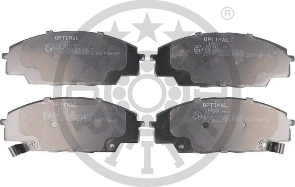 Optimal 12641 - Тормозные колодки, дисковые, комплект autosila-amz.com