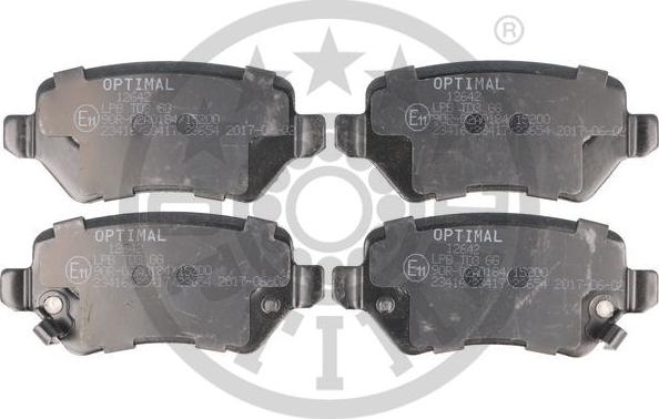 Optimal 12642 - Тормозные колодки, дисковые, комплект autosila-amz.com