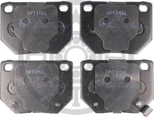 Optimal 12647 - Тормозные колодки, дисковые, комплект autosila-amz.com