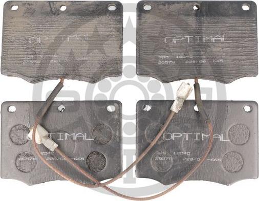 Optimal 12040 - Тормозные колодки, дисковые, комплект autosila-amz.com