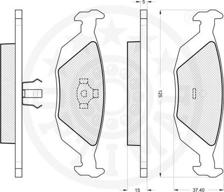 Optimal 12051 - Тормозные колодки, дисковые, комплект autosila-amz.com