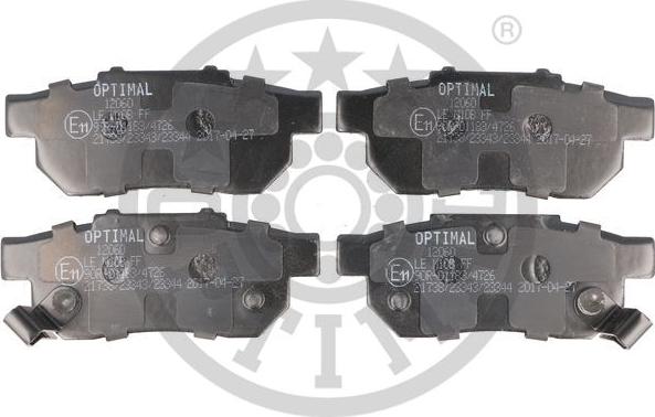 Optimal 12060 - Тормозные колодки, дисковые, комплект autosila-amz.com