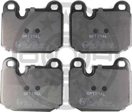 Optimal BP-12039 - Колодки тормозные дисковые, комплект BMW: 3 (E21), 3 (E30), M1 (E26) autosila-amz.com