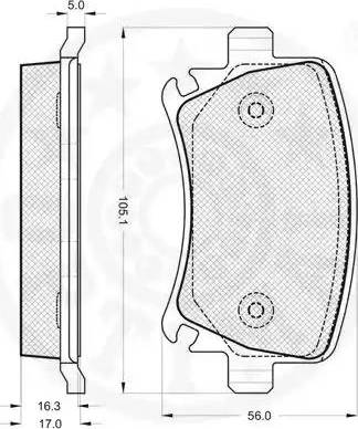 Optimal 12179 - Тормозные колодки, дисковые, комплект autosila-amz.com