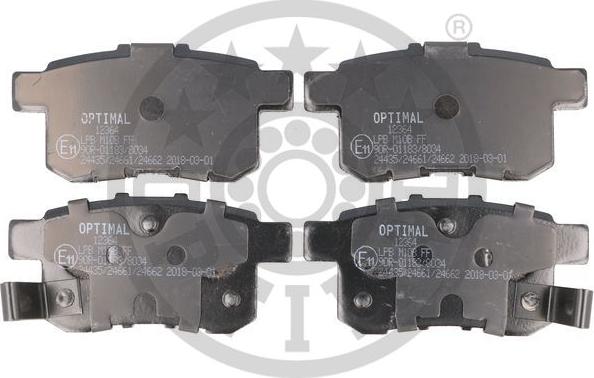 Optimal BP-12364 - Тормозные колодки, дисковые, комплект autosila-amz.com
