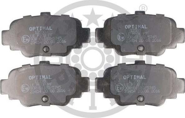 Optimal BP-12330 - Тормозные колодки, дисковые, комплект autosila-amz.com
