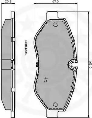 Optimal 12297 - Тормозные колодки, дисковые, комплект autosila-amz.com