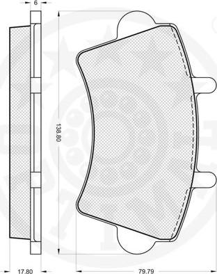 Optimal 81900 - Колодки передние Мовано, Renault Master II, Nissan Interstar 16R autosila-amz.com