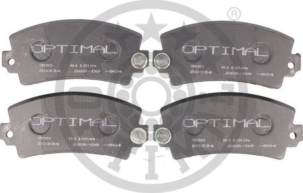 Optimal 8110VA - Тормозные колодки, дисковые, комплект autosila-amz.com