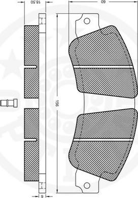 Optimal 8120 - Тормозные колодки, дисковые, комплект autosila-amz.com