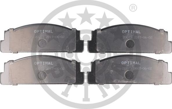 Optimal BP-03512 - Тормозные колодки, дисковые, комплект autosila-amz.com