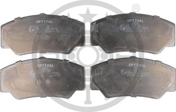 Optimal BP-09428 - Тормозные колодки, дисковые, комплект autosila-amz.com