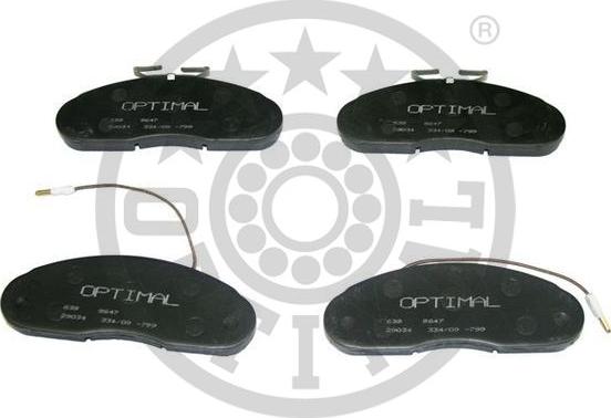 Optimal BP-09647 - Тормозные колодки, дисковые, комплект autosila-amz.com